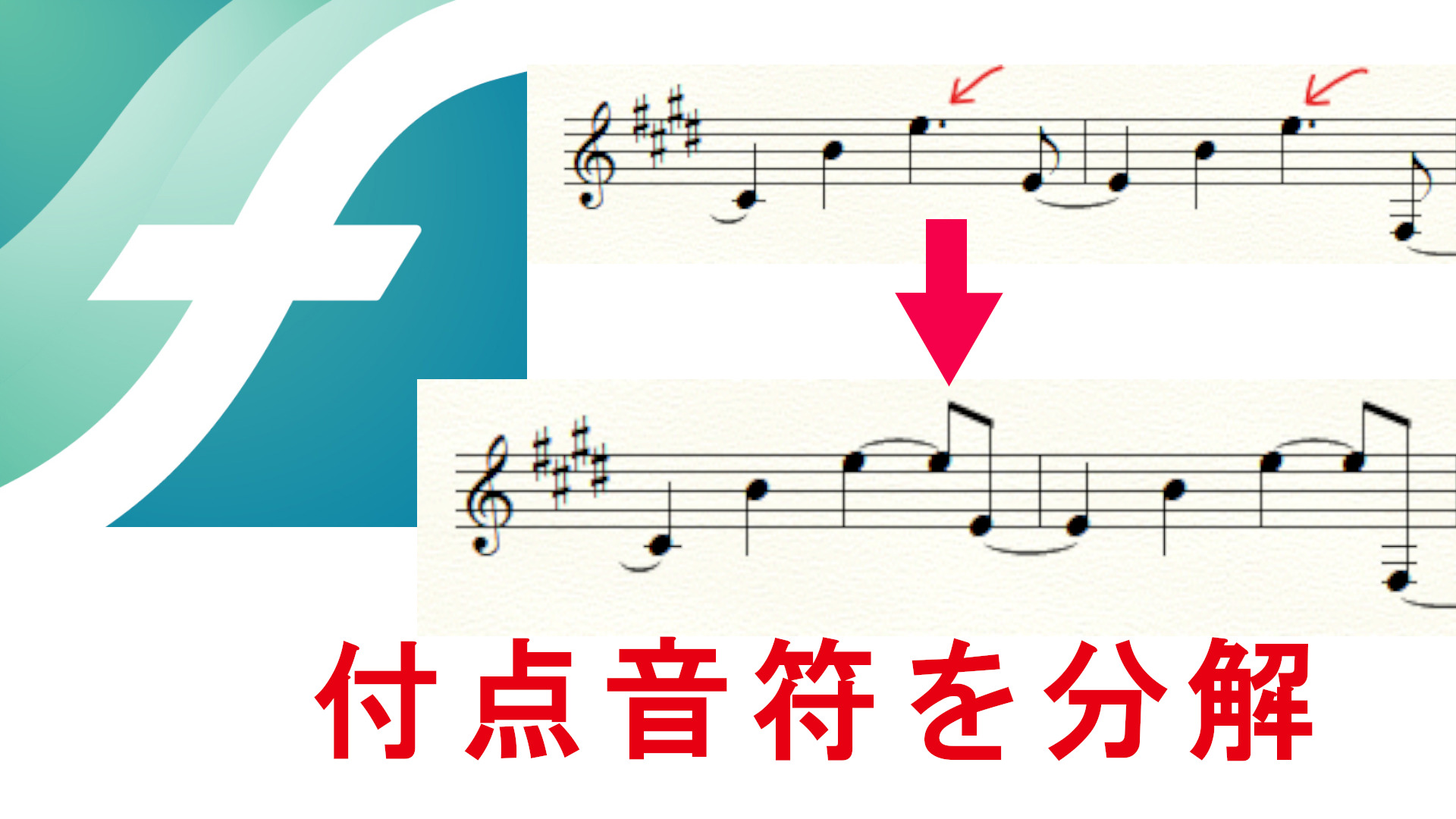 Finale時短tips 一旦入力した付点音符を一括で分解する方法 Khufrudamo Notes Official Web Site