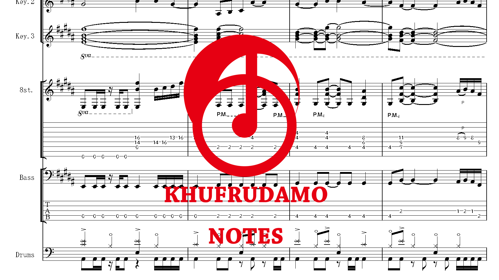 Khufrudamo Notes Music Score Khufrudamo Notes Official Web Site