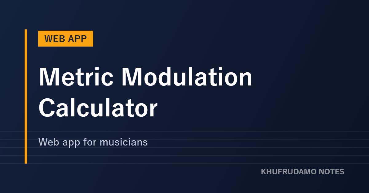 Metric Modulation Calculator